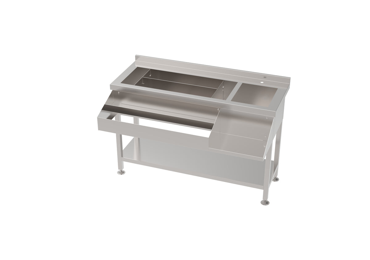 Cocktail-Bar-Station / 1400 mm / mit Spülbecken / Combisteel