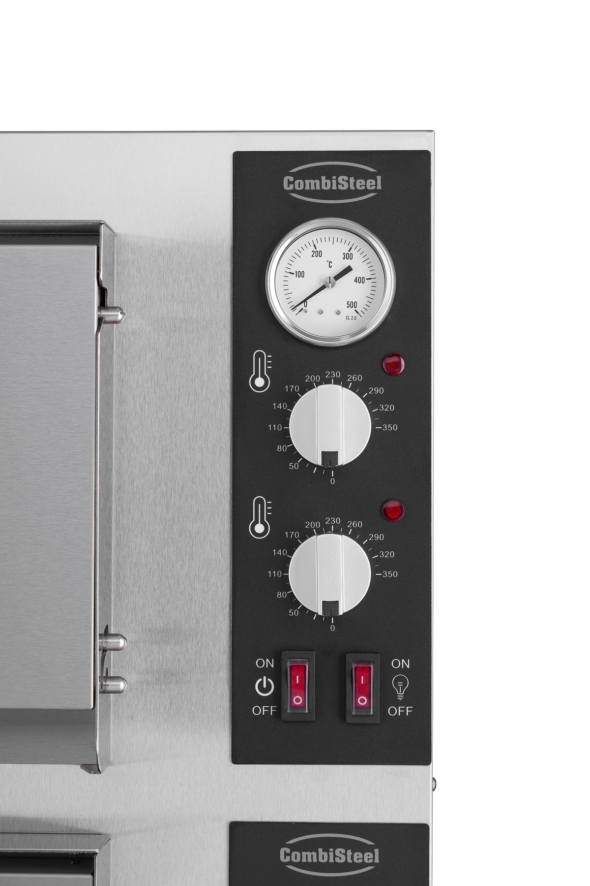Elektrischer Combisteel Pizzaofen mit 2 Backkammern für 2 × 4 Pizzen Ø 30 cm