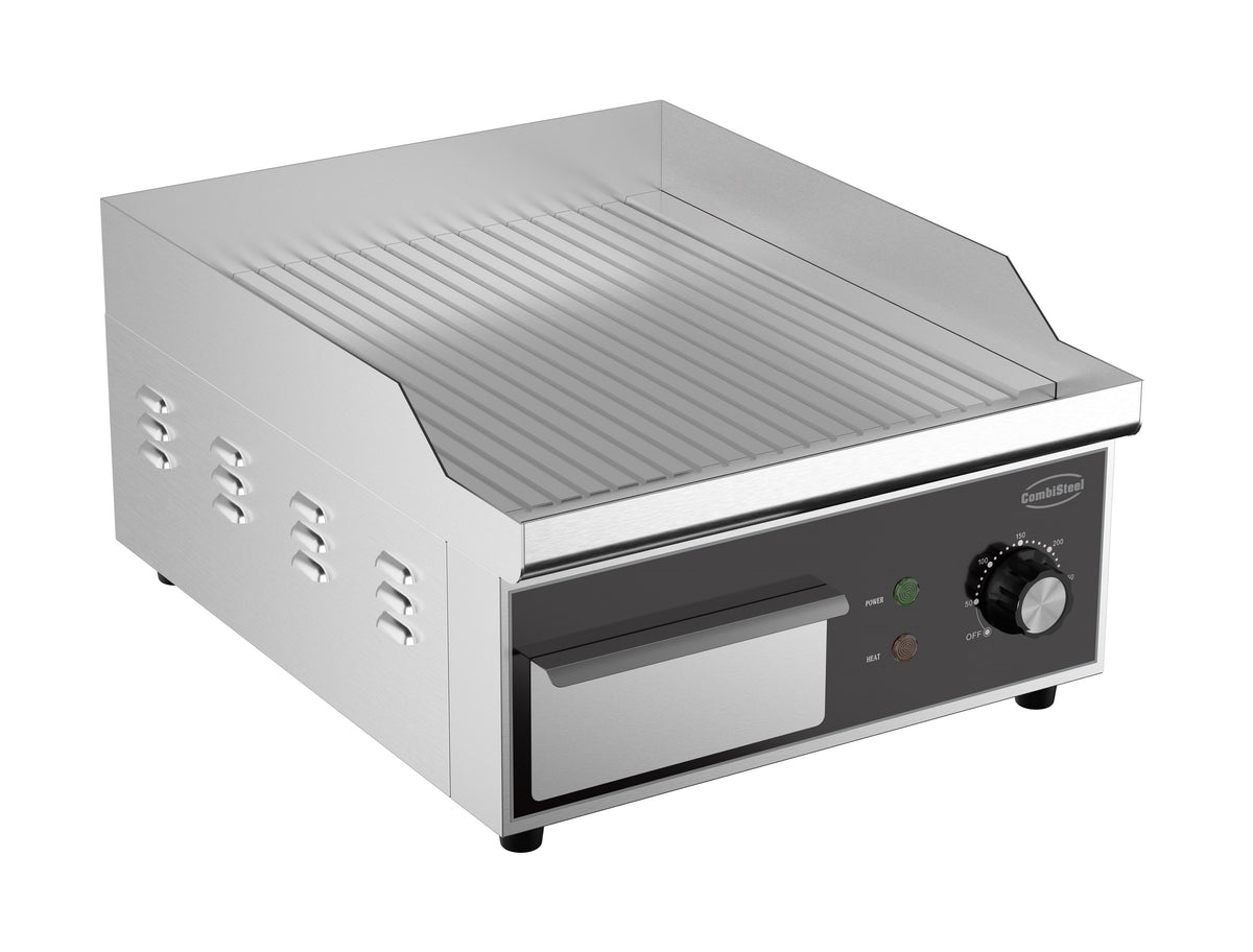 Elektrische Grillplatte / Gerillt / 360 mm / 2 kW / 230 V / Combisteel – elektrische Grillplatte für Gastronomie