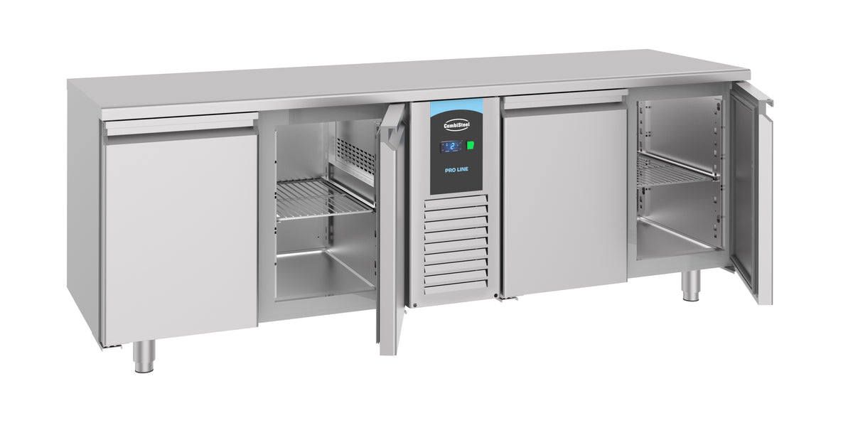 Kühltisch / 700 Serie / Energy Line / Monoblock / 4 Türen / 632 L / Combisteel