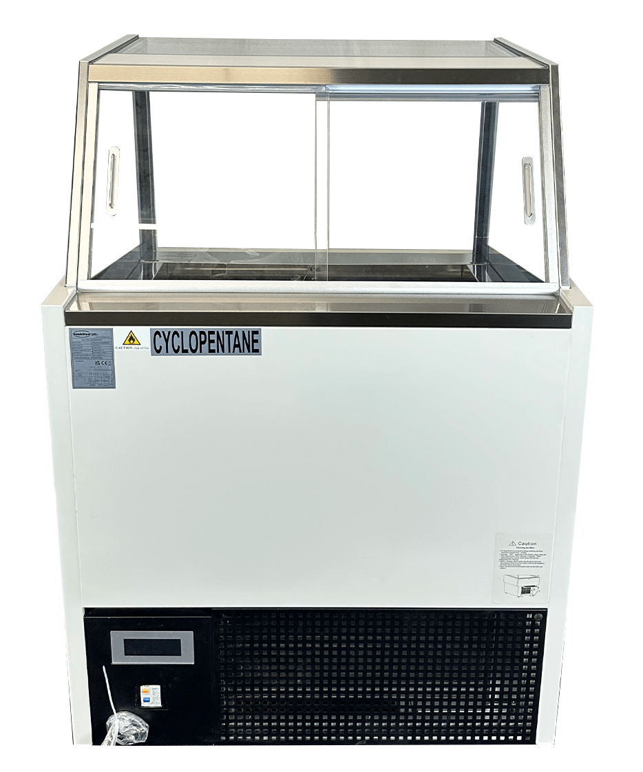 Speiseeisvitrine / Komodo / 6 × 5 L / Weiß / 910 × 880 × 1300 mm / Combisteel