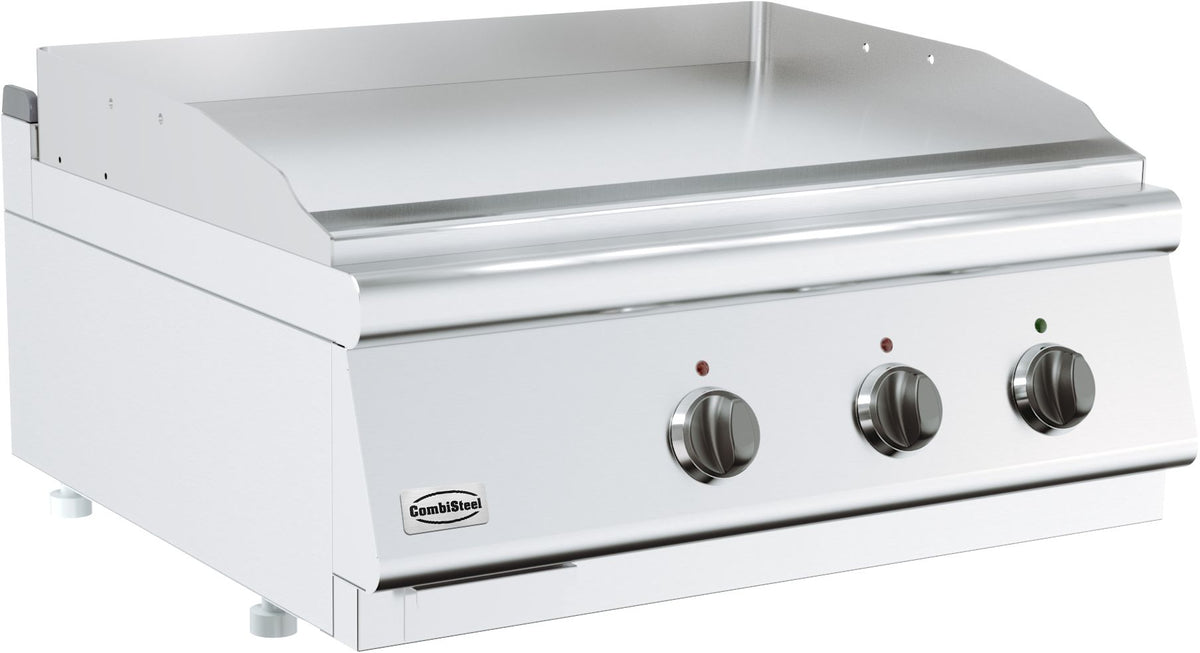 Elektrische Grillplatte BASE 700 / Chrom glatt / 800 mm / 7,2 kW / 400 V / Combisteel – elektrische Grillplatte für Gastronomie