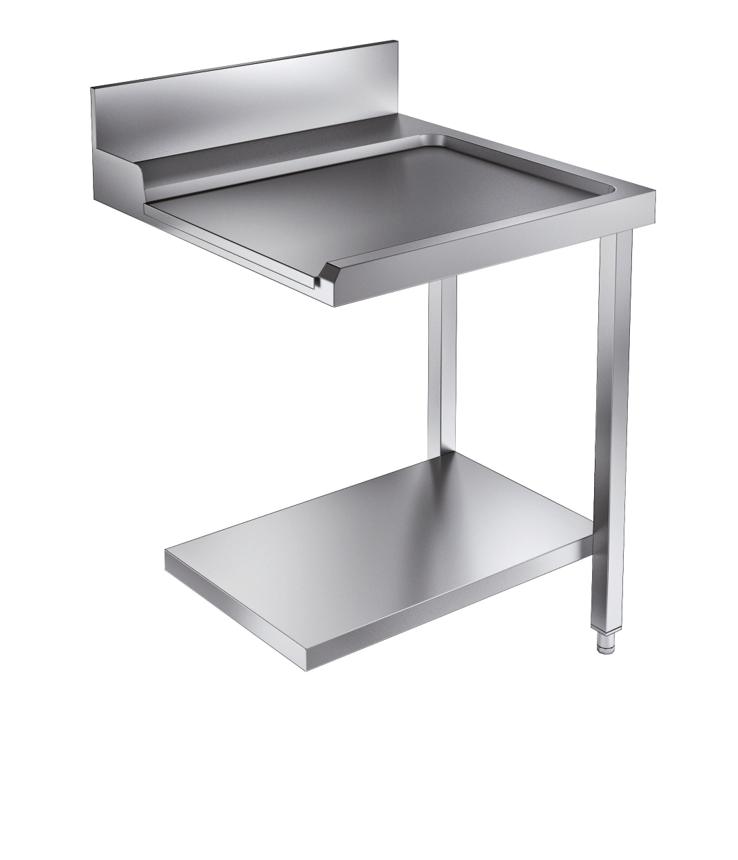 Ablauftisch mit Grundboden / rechts / für 7082.0070-0075 / 700 × 800 × 900 mm / Combisteel