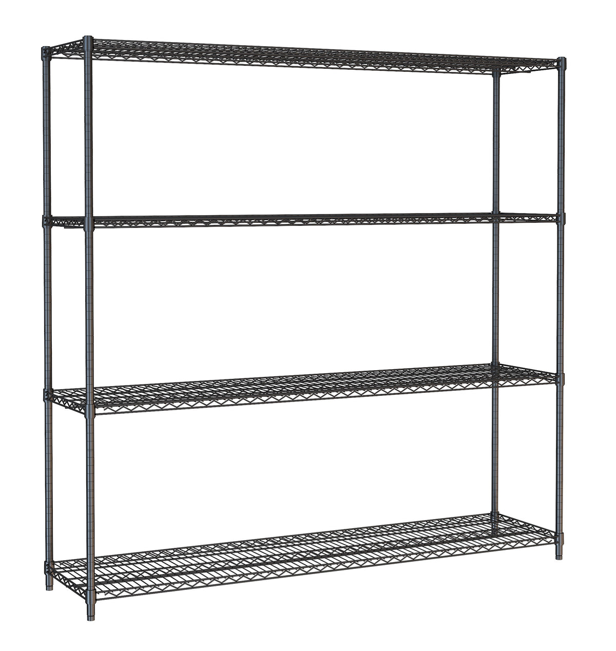 Kühlzellenregal / 4 Ebenen / Schwarz / 1800 × 450 × 1800 mm / Combisteel