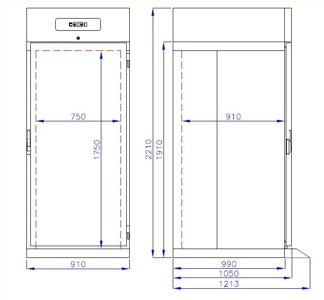 Roll-In Gastrotiefkühlschrank Edelstahl 700 L