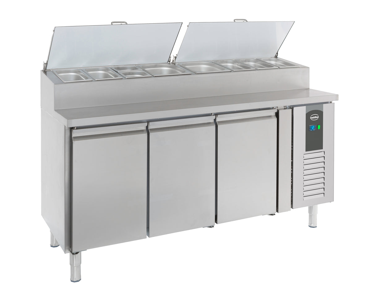 Saladette / 3 Türen / 8x 1/3 GN / Combisteel