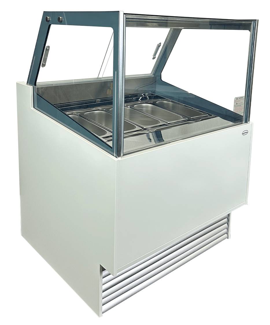 Speiseeisvitrine / Komodo / 6 × 5 L / Weiß / 910 × 880 × 1300 mm / Combisteel