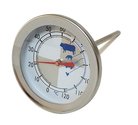 Fleischthermometer / 0 bis 120 °C / Sonde 115 mm / Ø 73 mm / Combisteel