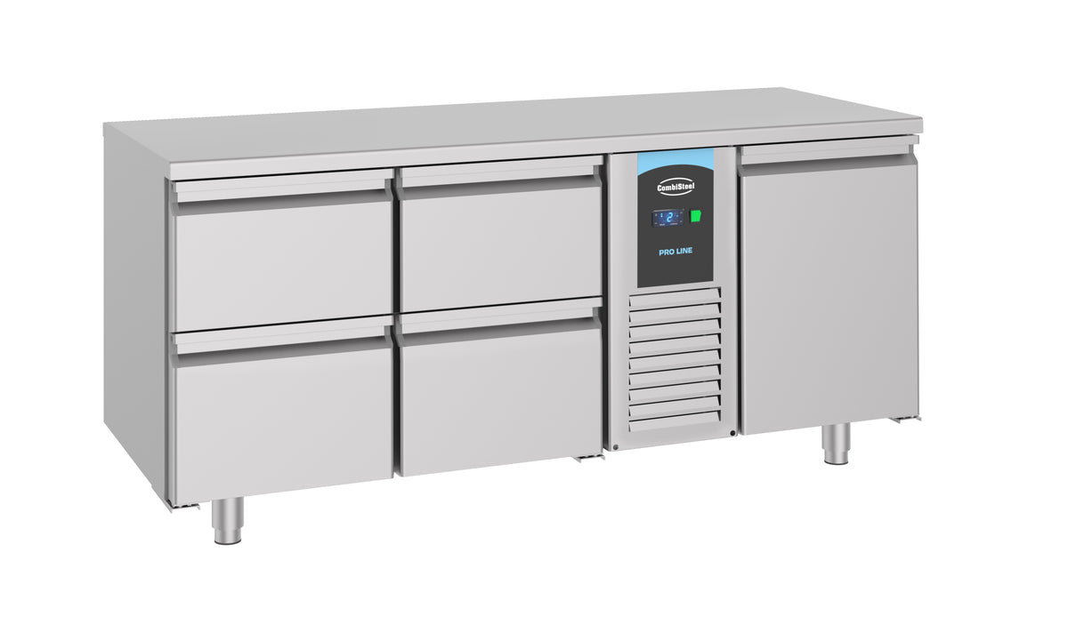 Kühltisch Monoblock Energy Line / 1 Tür + 4 Schubladen / 474 L / Combisteel