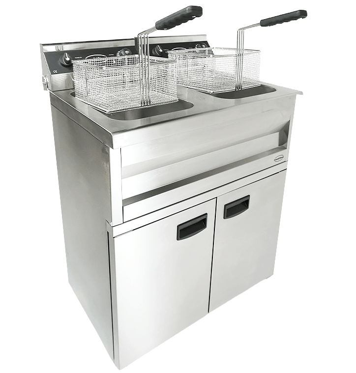 Elektrische Standfritteuse / 2 × 9 L / 2 × 3,3 kW / 230 V / Combisteel
