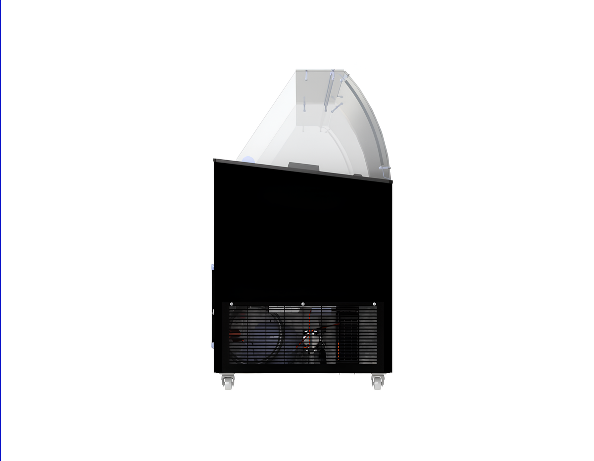 Speiseeisvitrine 10 x 5 L / Schwarz / Combisteel