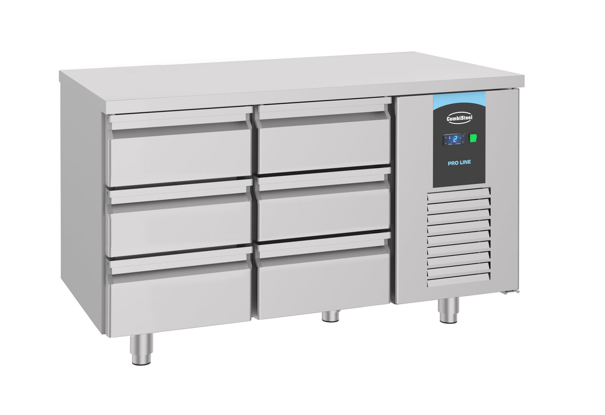 Kühltisch / 700 Serie / Energy Line / 6 Schubladen / 281 L / Combisteel