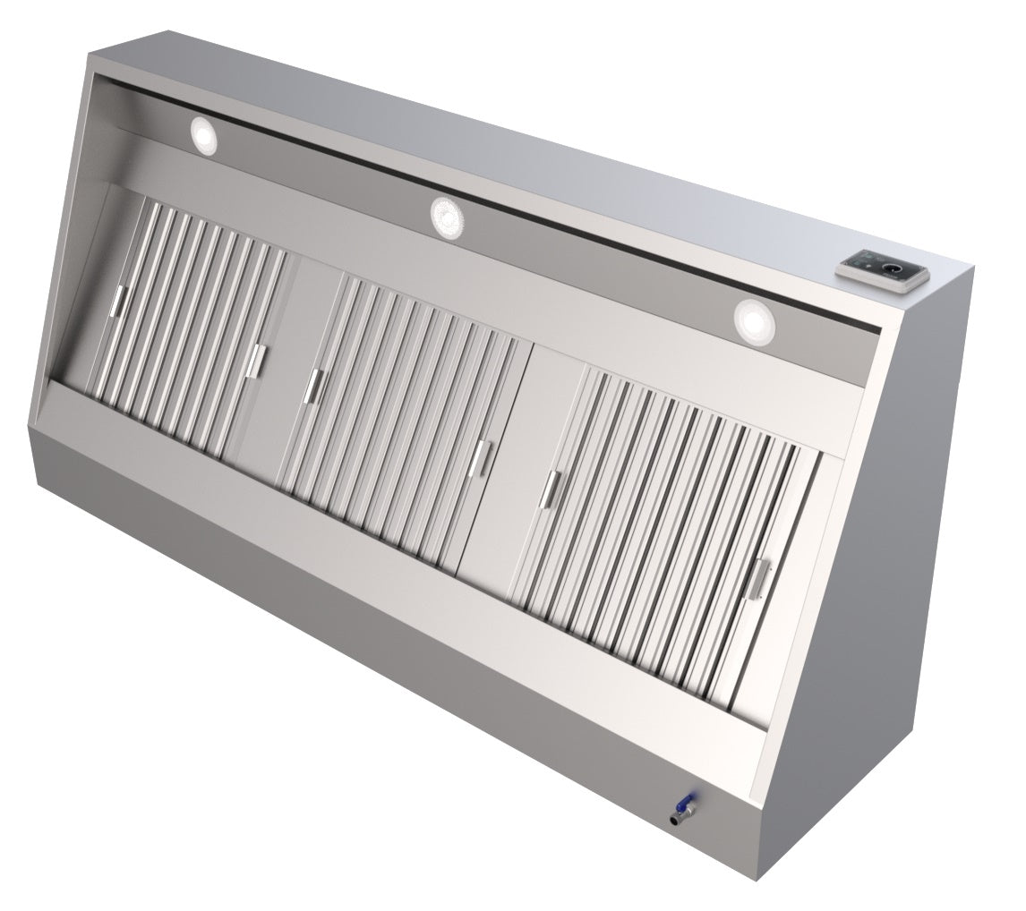 Wandhaube / mit Motor / 1000 × 700 × 520 mm / Combisteel