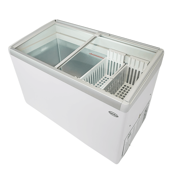 Eistruhe / 396 L / mit Glasschiebedeckel / Lotte / 0/10 | -18/-25 °C / 7086.0035 / Combisteel