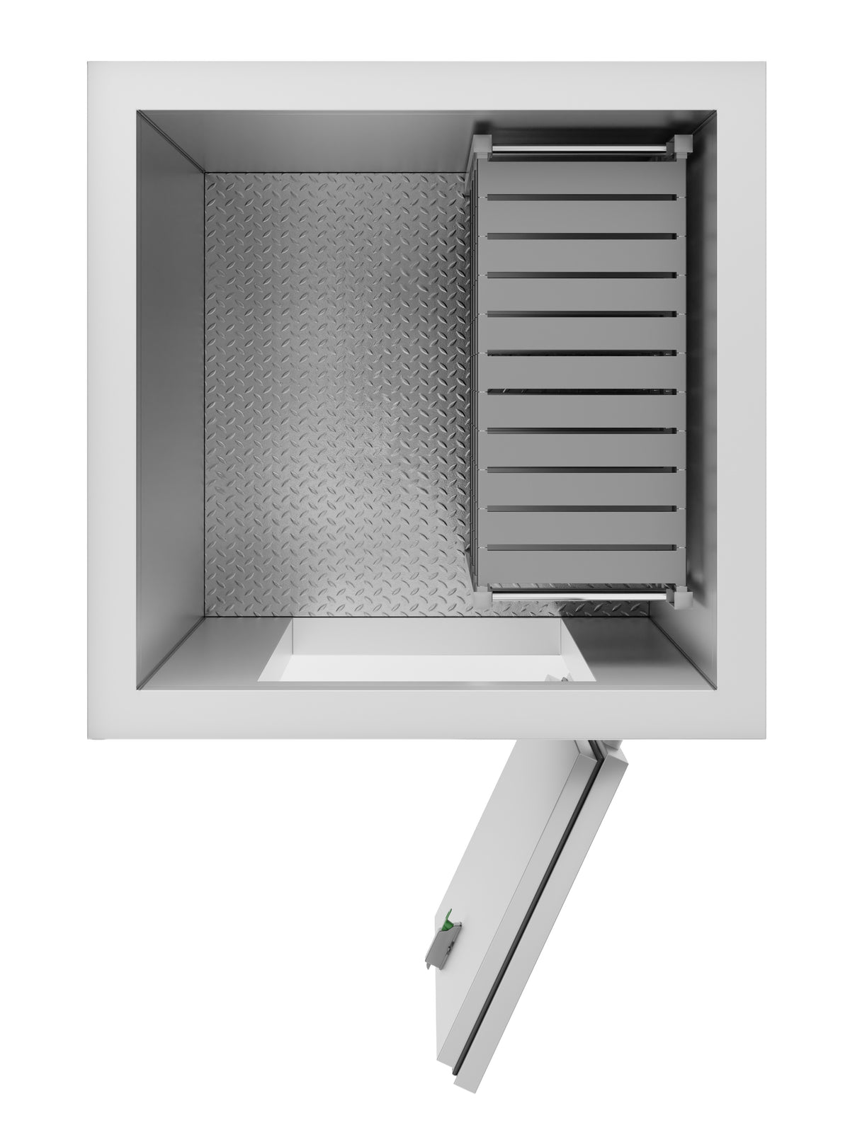 Kühl- und Tiefkühlzelle / 1360 × 1360 × 2200 mm / 2,7 m³ / Isolierung 100 mm / Combisteel