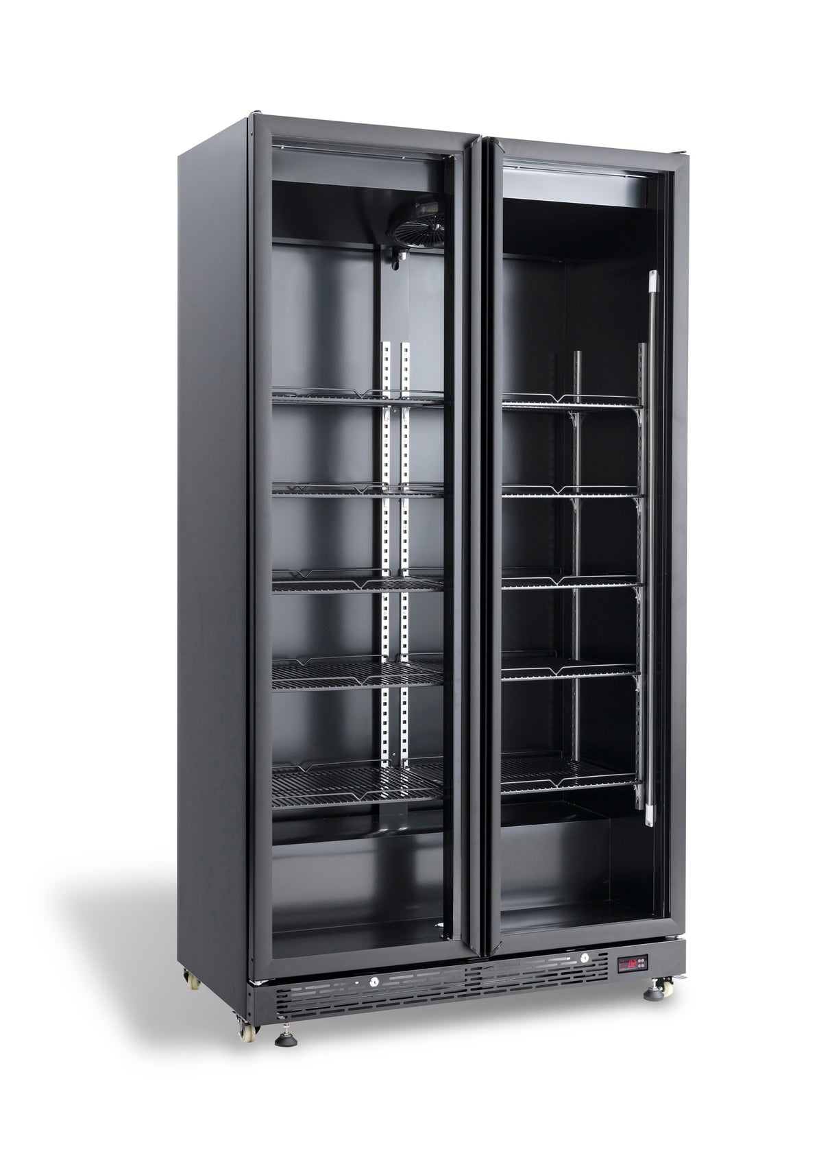 Kühlschrank 2 Glastüren Schwarz NAP-850