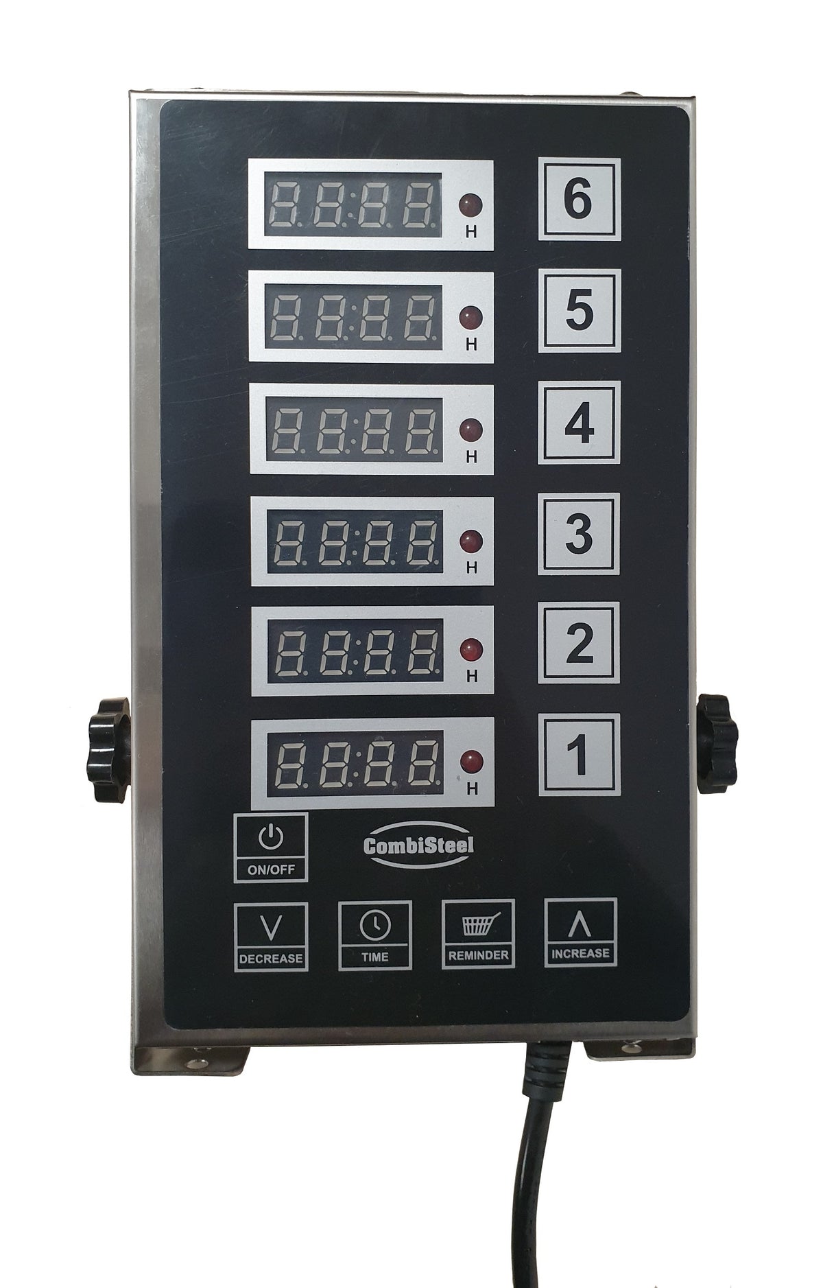 Digitaler Küchentimer / DKT-6 / 6 Kanäle / 130 × 240 × 36 mm / Combisteel