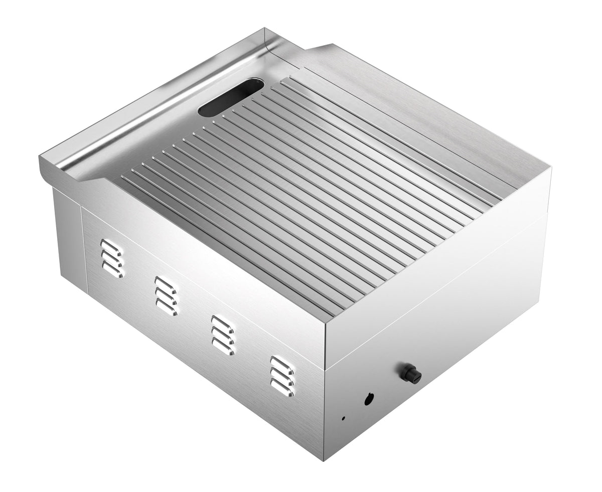 Elektrische Grillplatte / Gerillt / 360 mm / 2 kW / 230 V / Combisteel – elektrische Grillplatte für Gastronomie