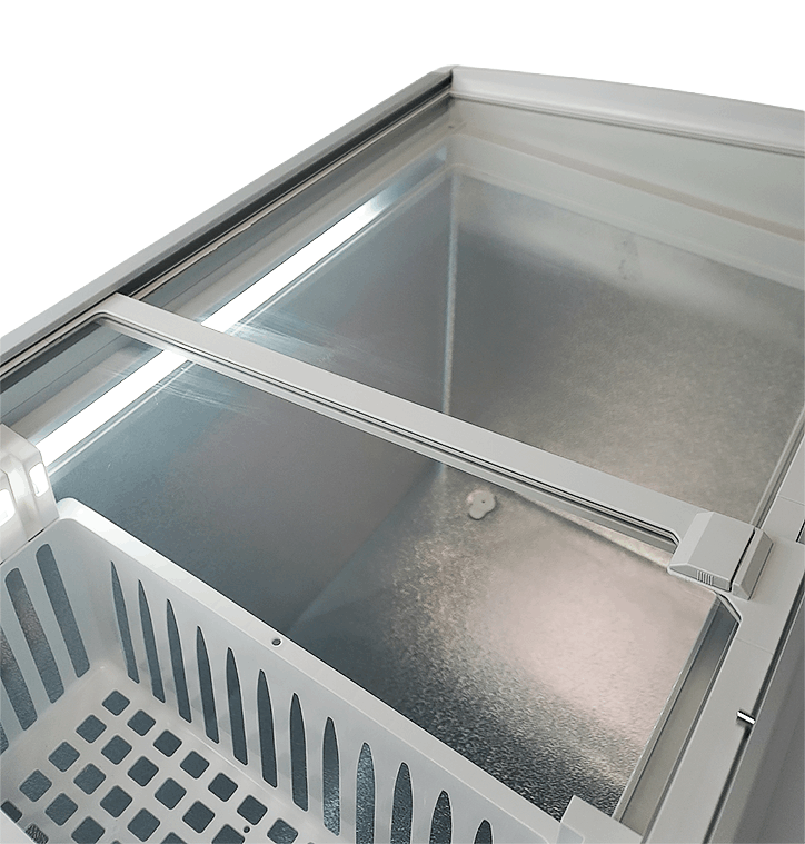Eistruhe / 396 L / mit Glasschiebedeckel / Lotte / 0/10 | -18/-25 °C / 7086.0035 / Combisteel