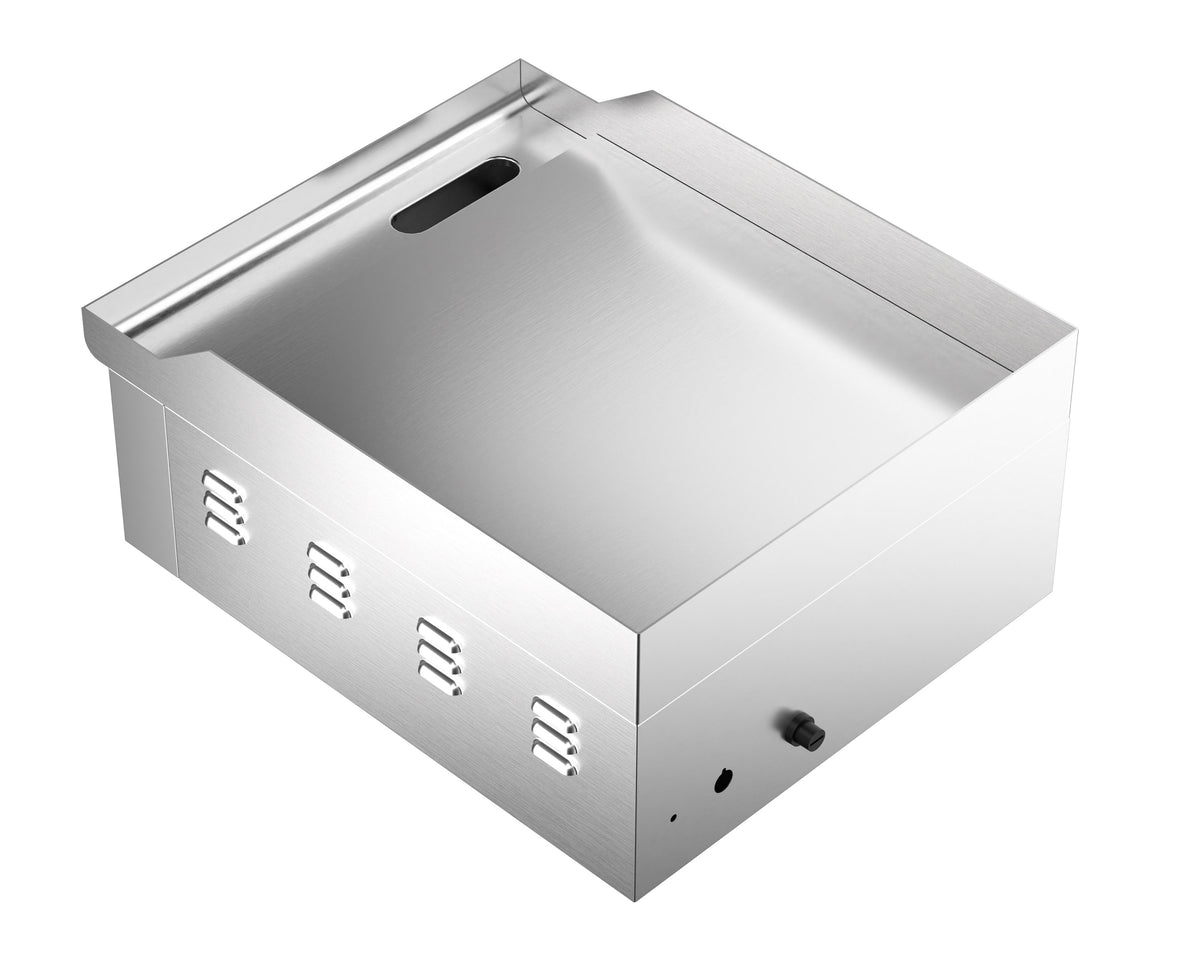 Elektrische Grillplatte / Glatt / 360 mm / 2 kW / 230 V / Combisteel – elektrische Grillplatte für Gastronomie