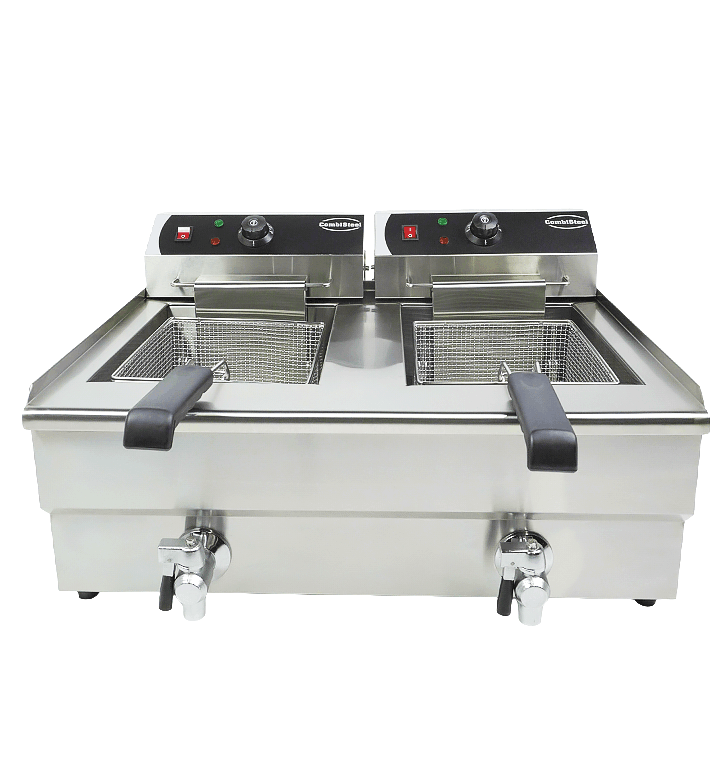 Elektrische Tischfritteuse 2 × 10 L / Combisteel
