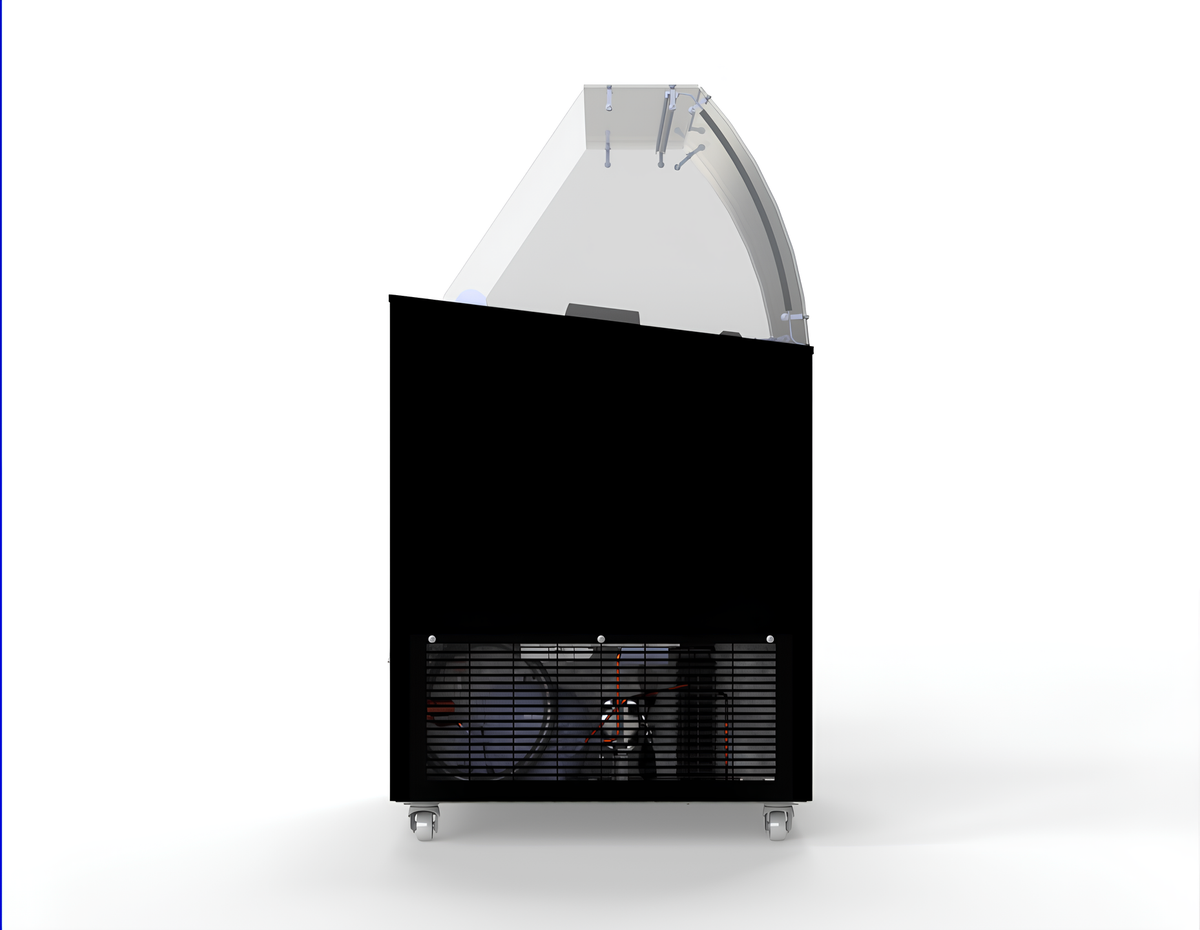 Speiseeisvitrine Corsica 6 x 5 L / Schwarz / Combisteel