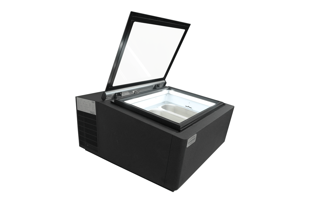 Speiseeisvitrine Tischmodell Selbstbedienung / Schwarz / Combisteel