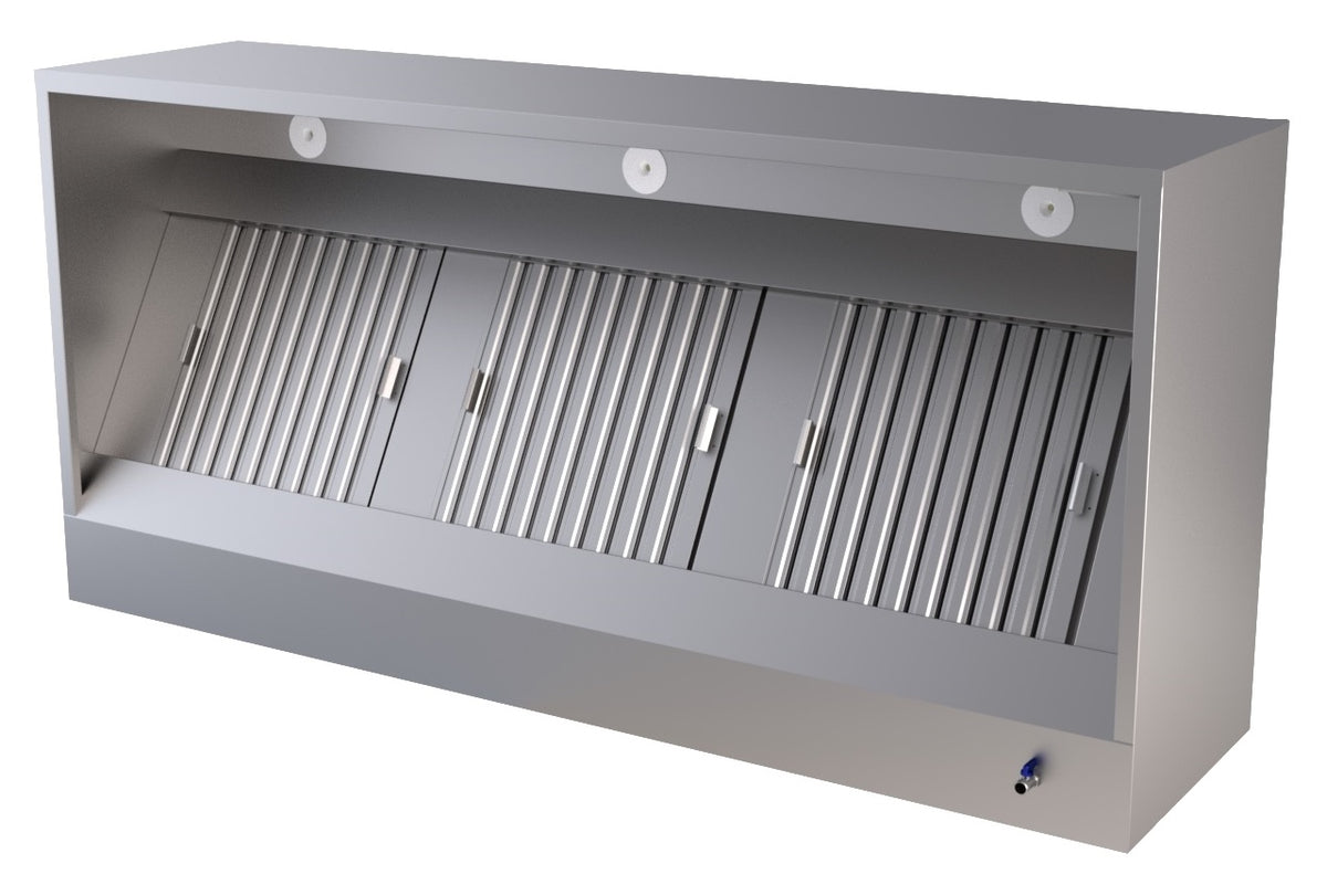 Kastenabzugshaube / ohne Motor / 1600 × 950 × 400 mm / Combisteel