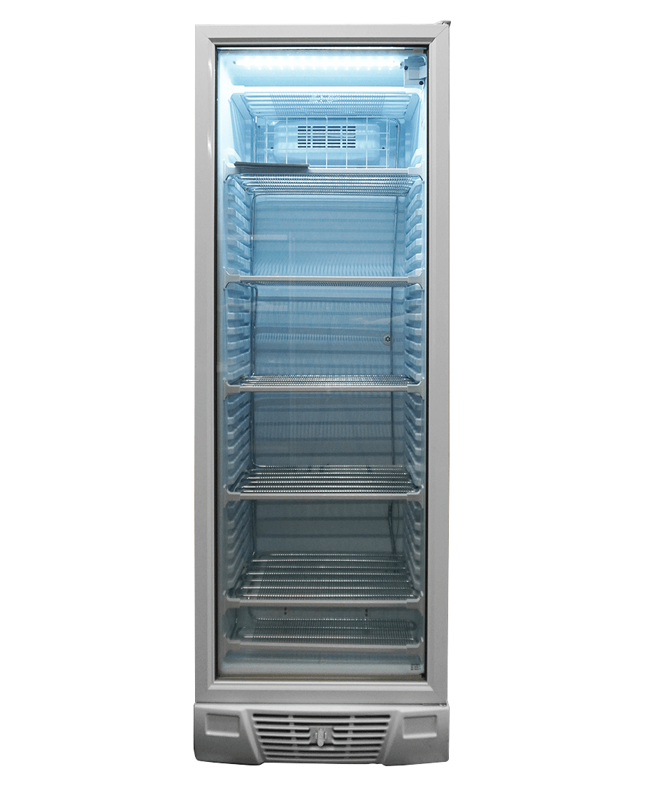 Tiefkühlschrank 1 Glastür Weiß 382 L