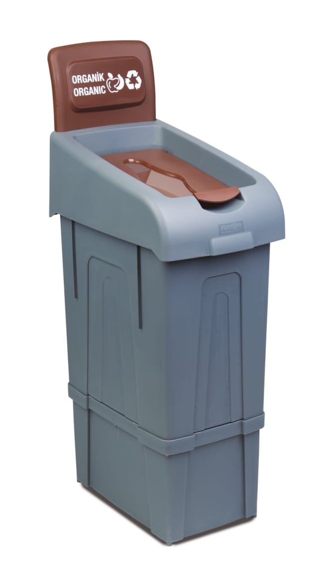 Recyclingbehälter / Bio / 80 L / Grau / Combisteel