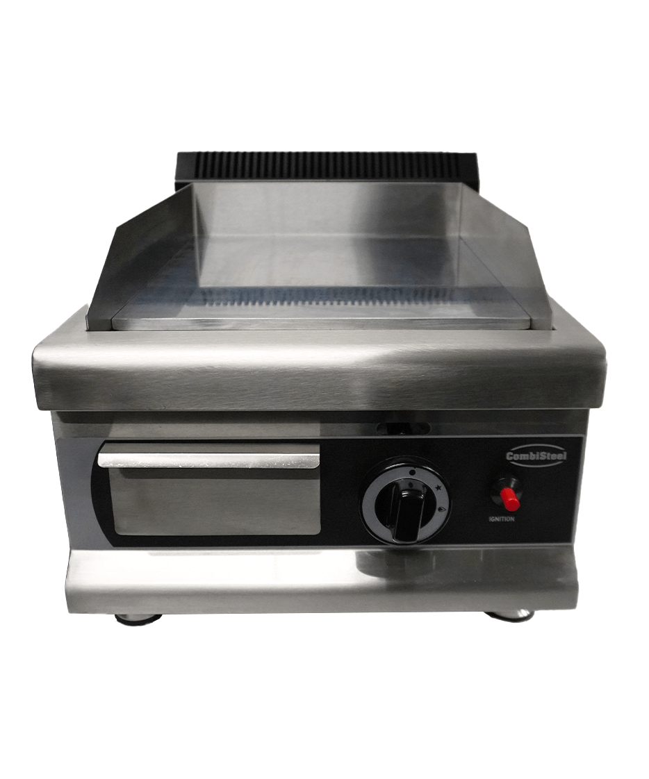 Gas-Grillplatte / Chrom glatt / 400 mm / 3 kW / Combisteel – professionelle Gas-Grillplatte für Gastronomie