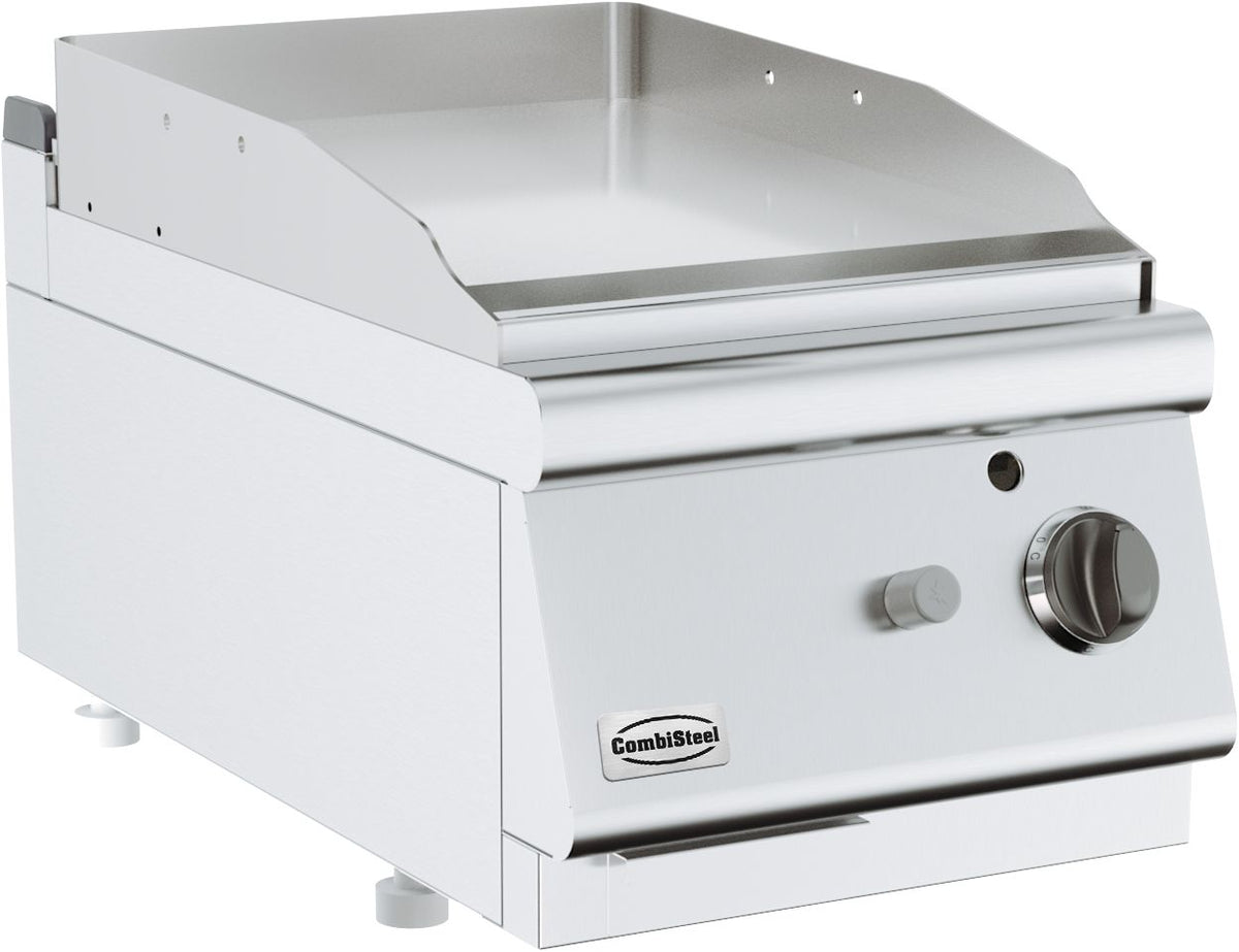 Gas-Grillplatte BASE 700 / Chrom glatt / 400 mm / 6,5 kW / Combisteel – professionelle Gas-Grillplatte für Gastronomie