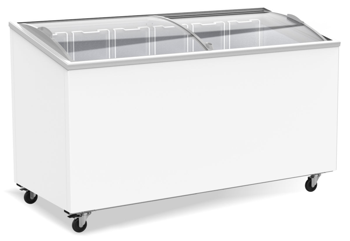 Eistruhe mit Glasdeckel für Gastronomie und Eisdiele