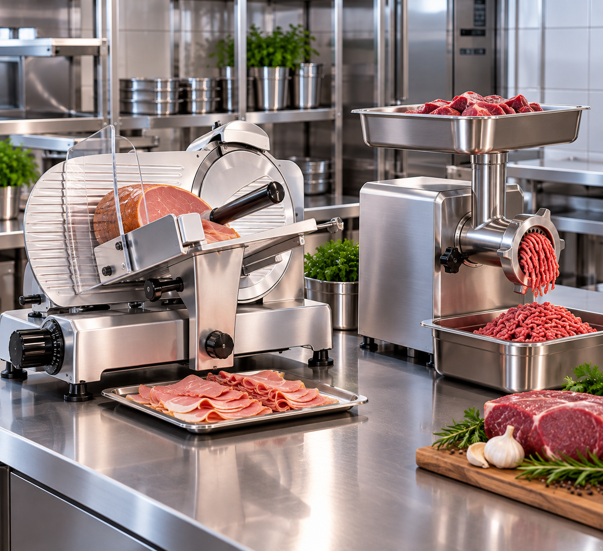 Aufschnittmaschinen und Fleischwölfe für Gastronomie und Metzgerei