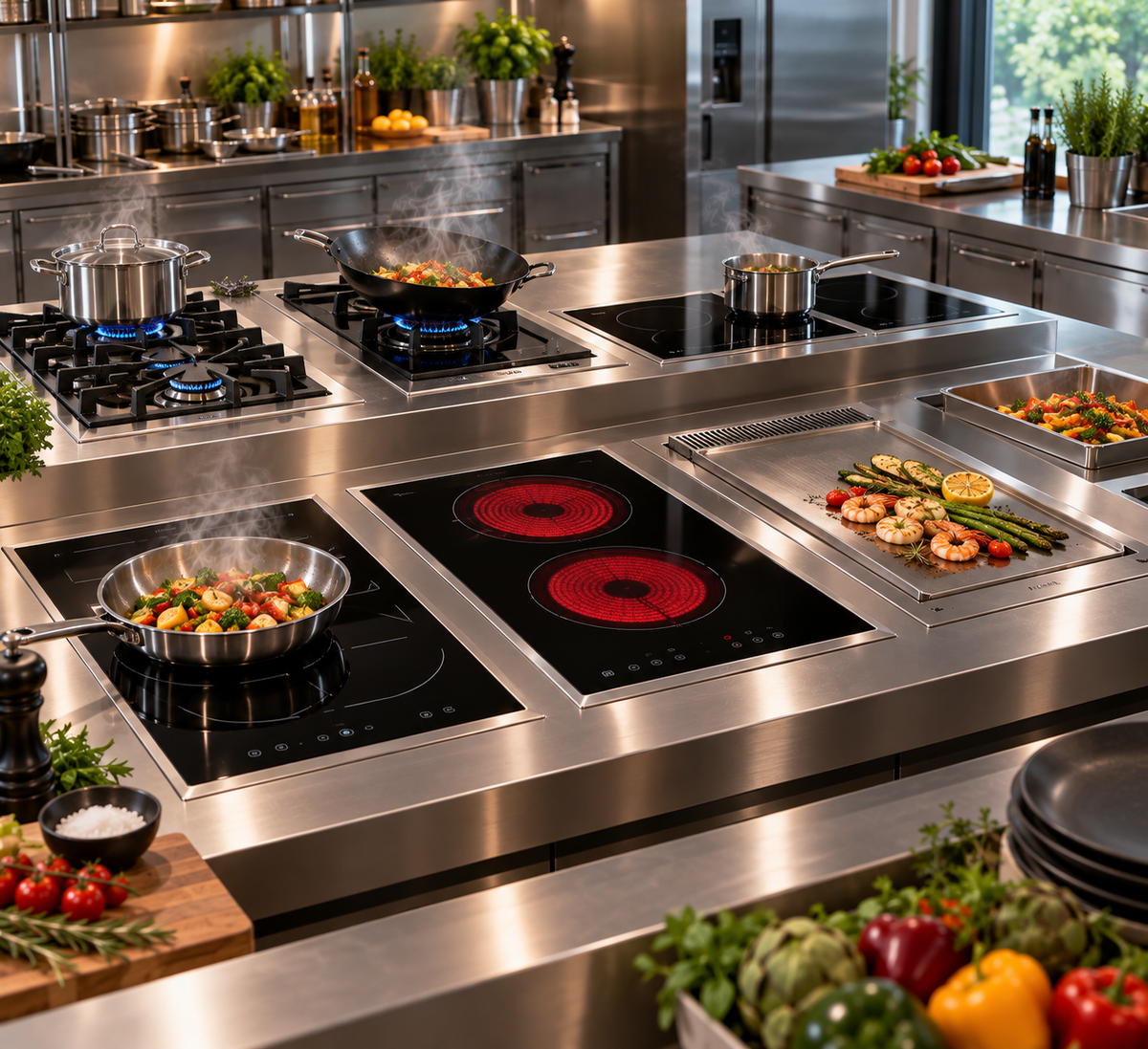 Einbau-Kochfelder für Gastronomie und professionelle Großküchen