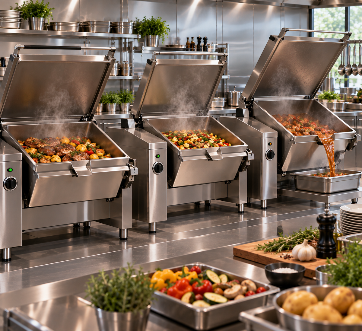 Kippbratpfannen für Gastronomie und professionelle Großküchen