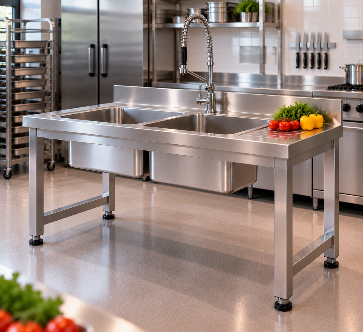 Spültische mit Schiebetüren für Gastronomie und Großküchen
