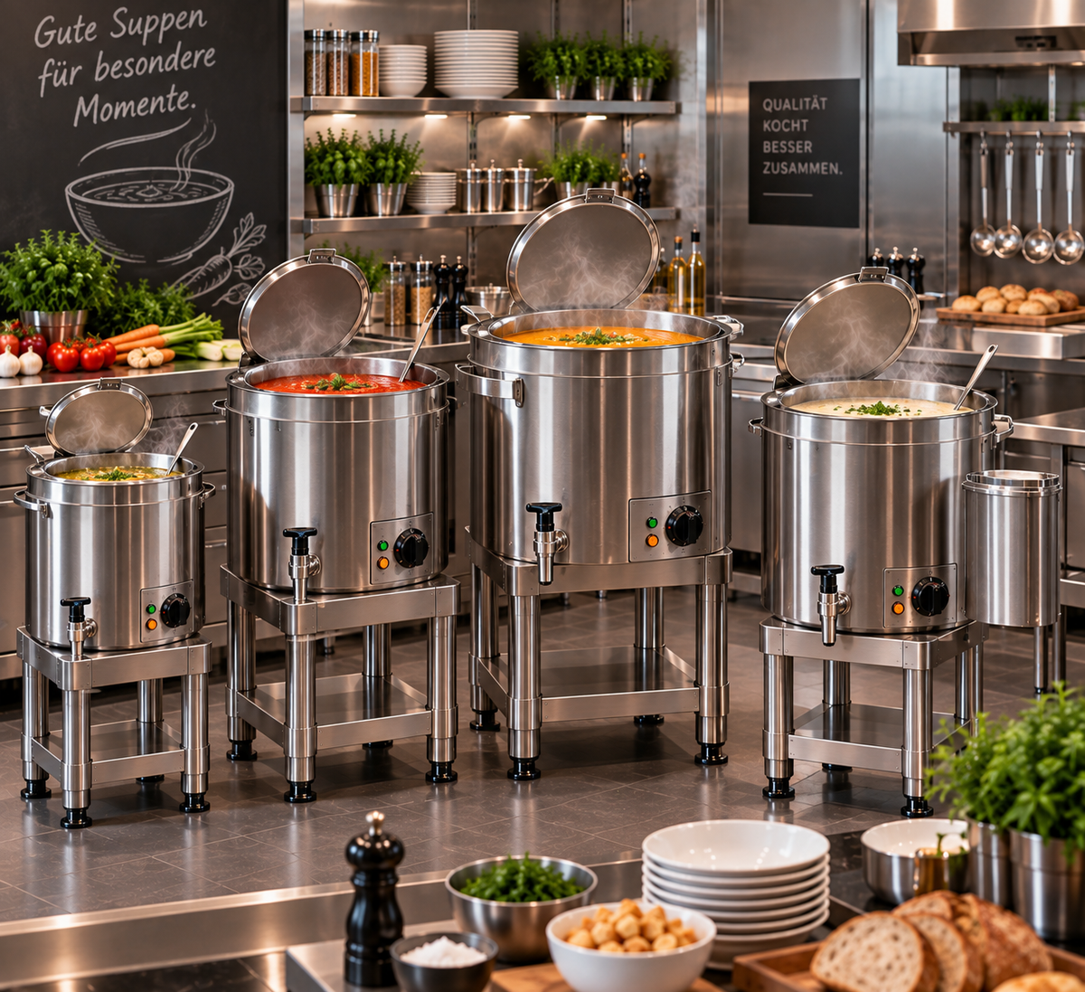Suppenkessel für Gastronomie, Buffet und Catering
