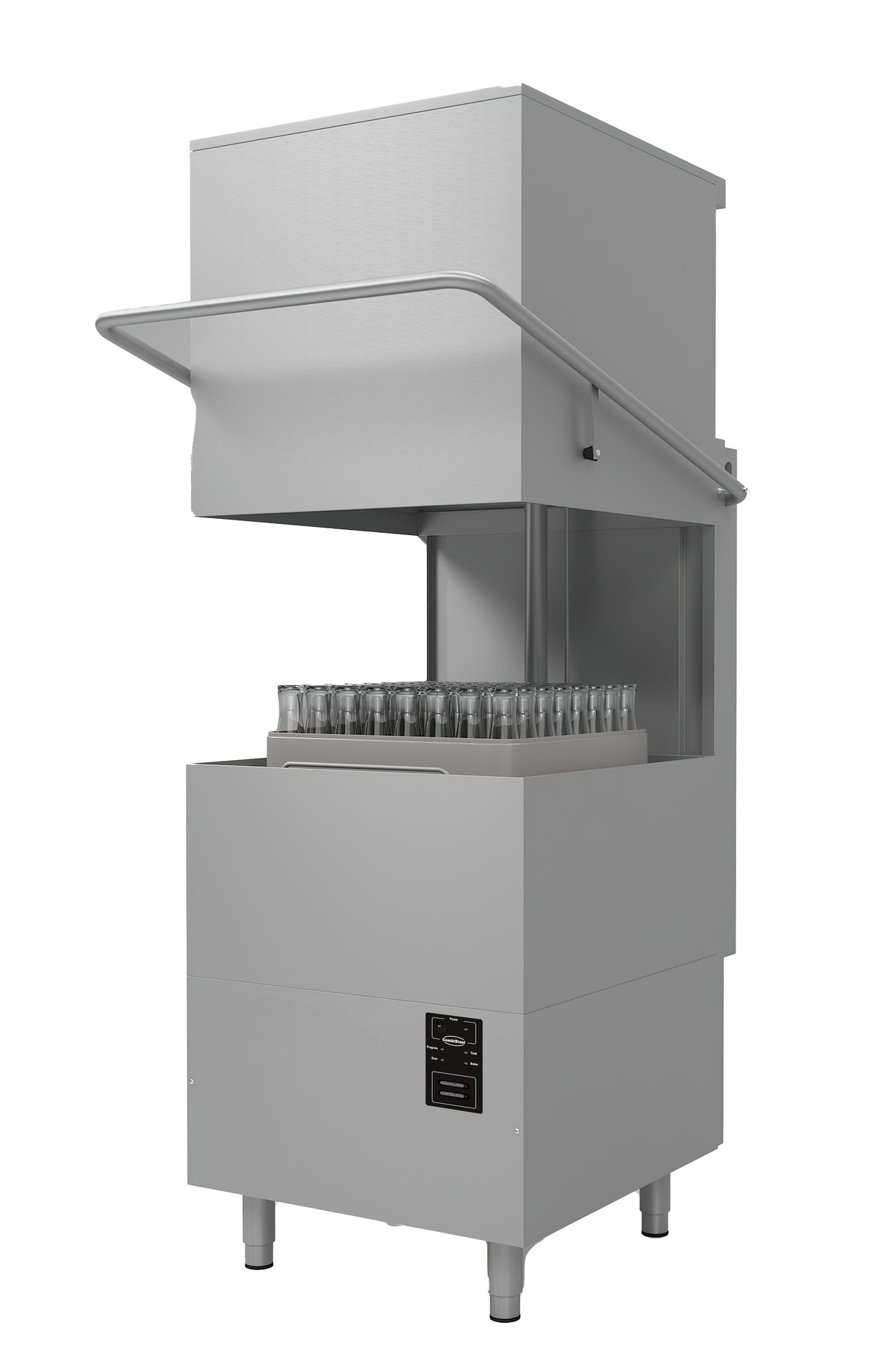 Haubenspülmaschine / 400 V / Korb 500 × 500 mm / mit Abwasserpumpe / mit Spülmitteldosierer / Combisteel