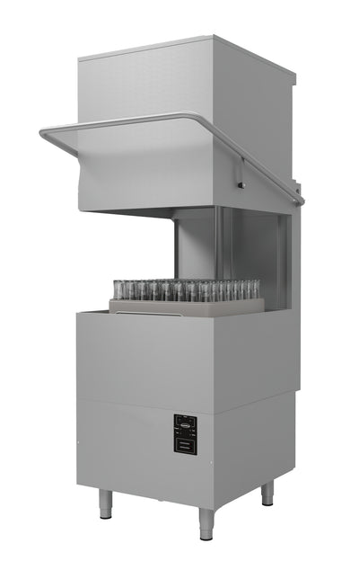 Haubenspülmaschine / 400 V / Korb 500 × 500 mm / mit Abwasserpumpe / mit Spülmitteldosierer / Combisteel