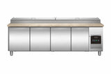 Saladette / mit Granit-Arbeitsplatte / 4 Türen / 12x 1/3 GN / 943 L / Combisteel