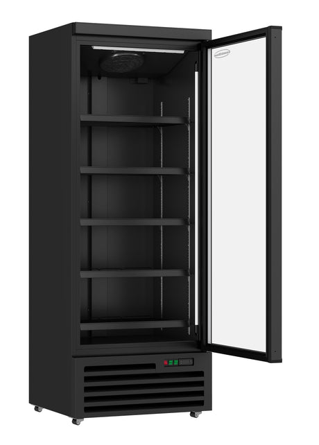 Getränkekühlschrank 1 Glastür Schwarz JDE-600R BL