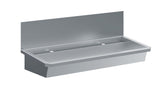 Edelstahl-Handwaschbecken / 1200 mm breit / 2 Armaturplätze / Combisteel