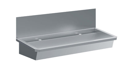 Edelstahl-Handwaschbecken / 1200 mm breit / 2 Armaturplätze / Combisteel