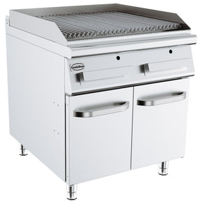Gas-Wassergrill BASE 900 / 800 mm / 22 kW / Freistehend / Combisteel – Wassergrill für professionelle Gastronomie