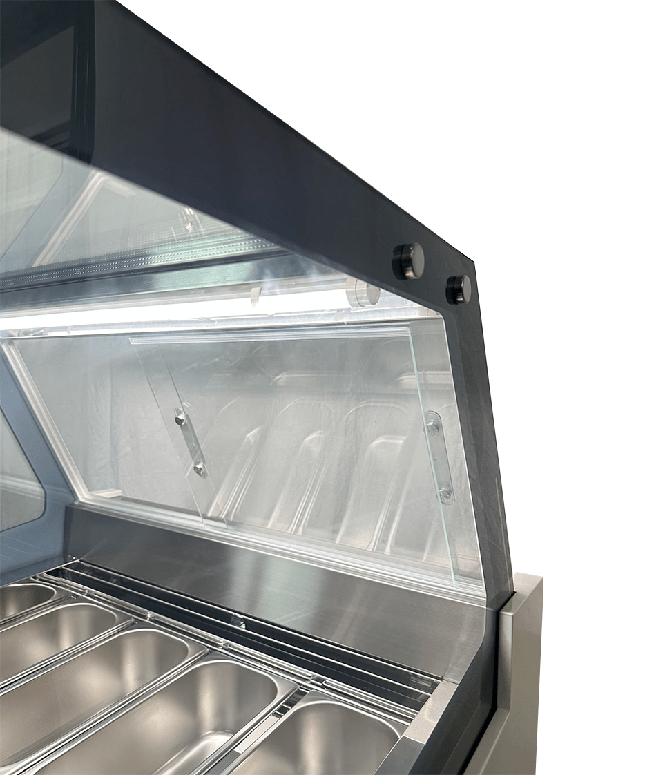 Speiseeisvitrine / Komodo / 6 × 5 L / Weiß / 910 × 880 × 1300 mm / Combisteel