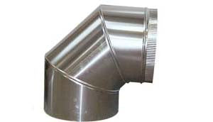 Lüftungsbogen / rund / 90° / Ø 300 mm / Combisteel