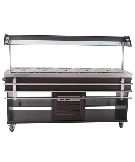 Gekühltes Buffet / 5 × 1/1 GN / Mahagoni / 1900 × 700 × 1400 mm / Combisteel