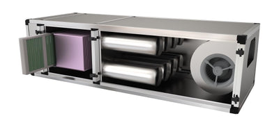 Geruchsfilteranlage / mit Motor / 6500 m³/h / 2050 × 1220 × 670 mm / Combisteel