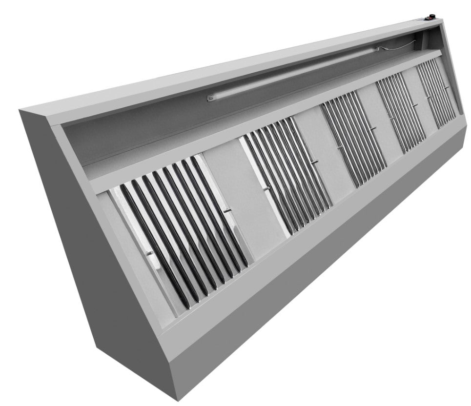 Wandhaube / mit Motor / 3000 × 900 × 450 mm / Combisteel